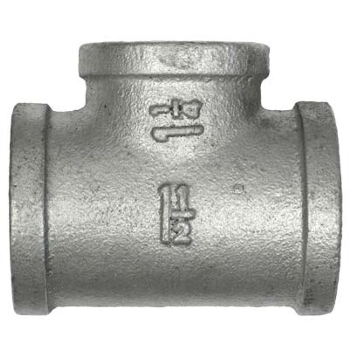 Pirate Brand - Schmidt Mfg Style, Tee Reducing, Galvanized, 1-1/2" x 1-1/2" x 1-1/4"