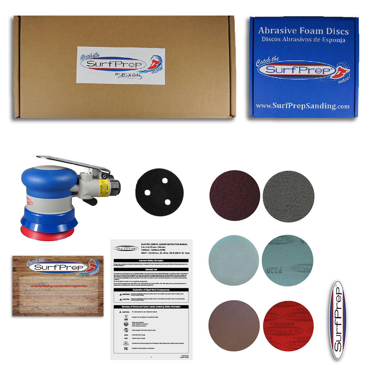 Kit de sistema de lijado por aire Storm Air de 3" de SurfPrep