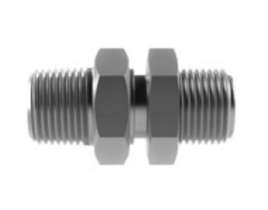 Hosco SST Stainless Steel Fittings and Adaptors, Thread x Thread Straights, Male Straight x Bulkhead