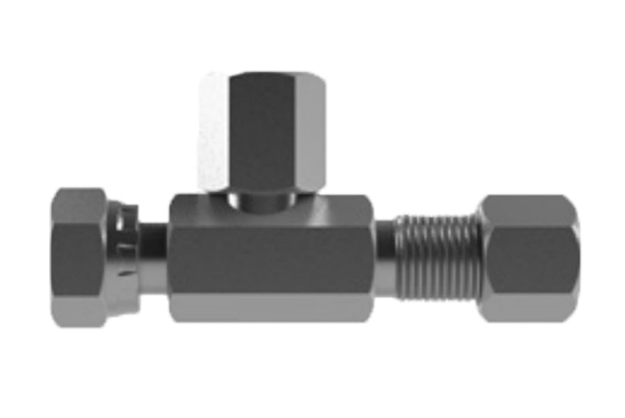 Hosco SST Stainless Steel Fittings and Adaptors, SST Tees, Female Straight x Tube Fitting x Female Tapered