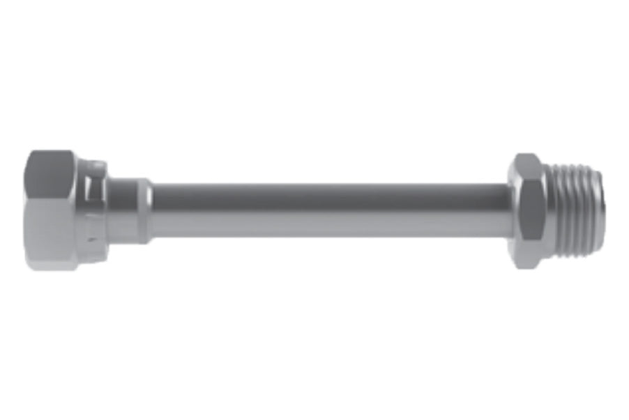 Hosco SST Stainless Steel Fittings and Adaptors, SST Tube Assemblies, Male Straight x Female Straight x 3-3/4” long