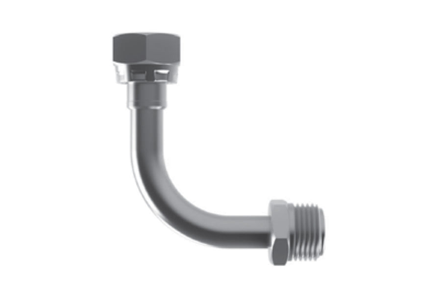 Hosco SST Stainless Steel Fittings and Adaptors, SST Tube Assemblies, Male Straight x Female Straight 90°