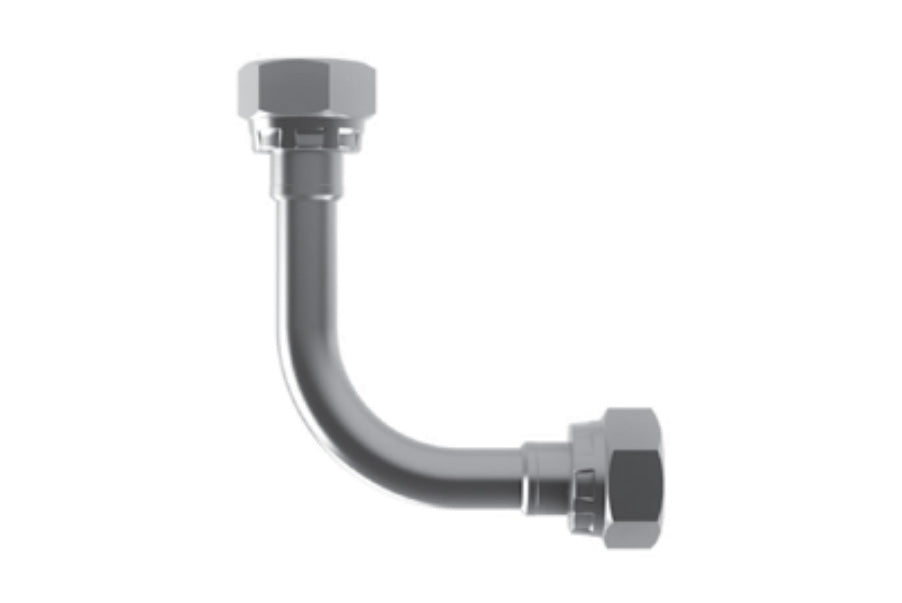 Hosco SST Stainless Steel Fittings and Adaptors, SST Tube Assemblies, Female Straight x Female Straight 90°