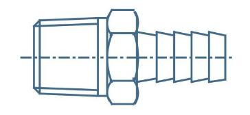 Sagola Brass Threaded Connector - Male to Barbed