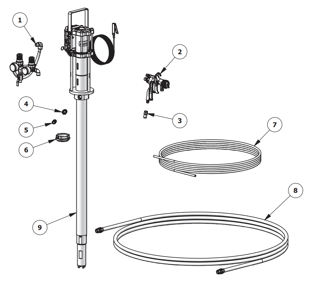 Binks 98-306X Pogo Low Pressure Pump Outfit