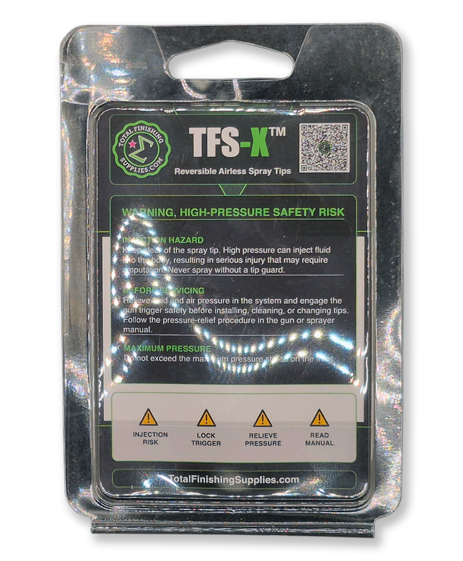 Total Finishing TFS-X Tips™ Airless Reversible Tip — Heavy Duty / High Pressure (500bar)
