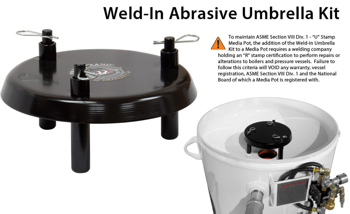 Pirate Brand - Schmidt Mfg Style, Abrasive Umbrella Kit, Weld-In