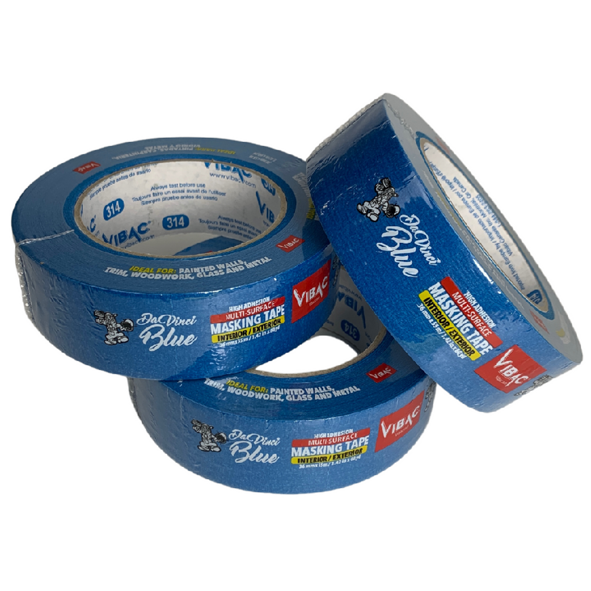 Vibac® Painter's Tape, Int/Ext, 36mm x 55m, 3pk