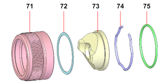 Sames® 032-670-003 Stop Ring, AVX Automatic AIRMIX® - Total Finishing Supplies