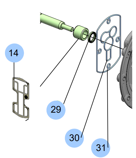 SAMOA UPXXR-AM-400 Air Motor Seals Kit, Aluminum