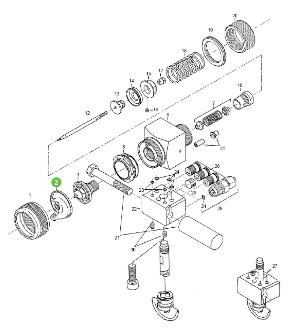 Binks AV-1239-80X Compact Automatic Gun, Air Cap