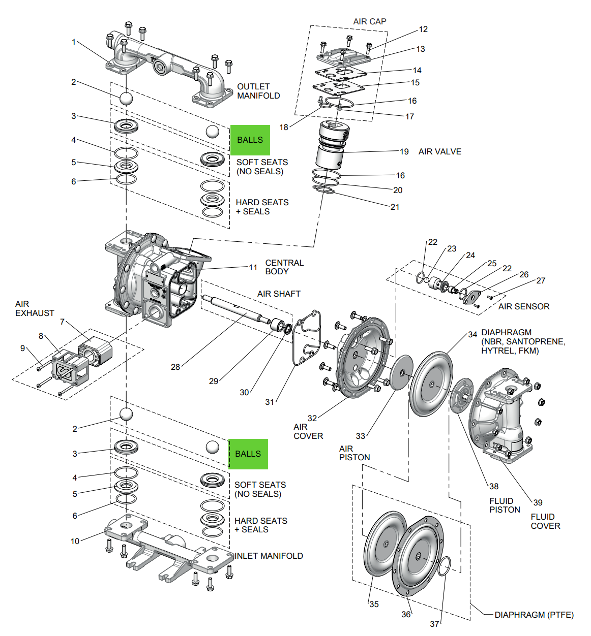 Samoa UP10R-WP-0X0 Ball Kit