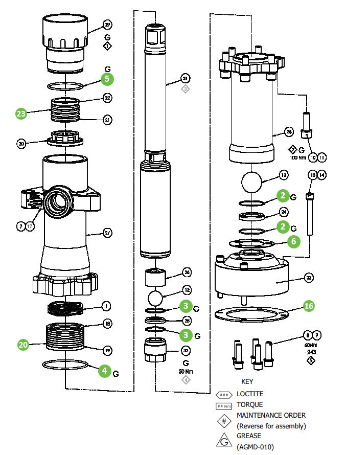 Binks 250804 Seal Kit for FX440CL-XXB