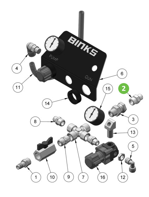 Binks 0115-010157 Mounting Stud for Air Control