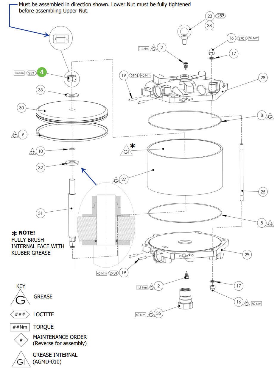 Binks 0115-010348 Locknut, M24 x 1.5
