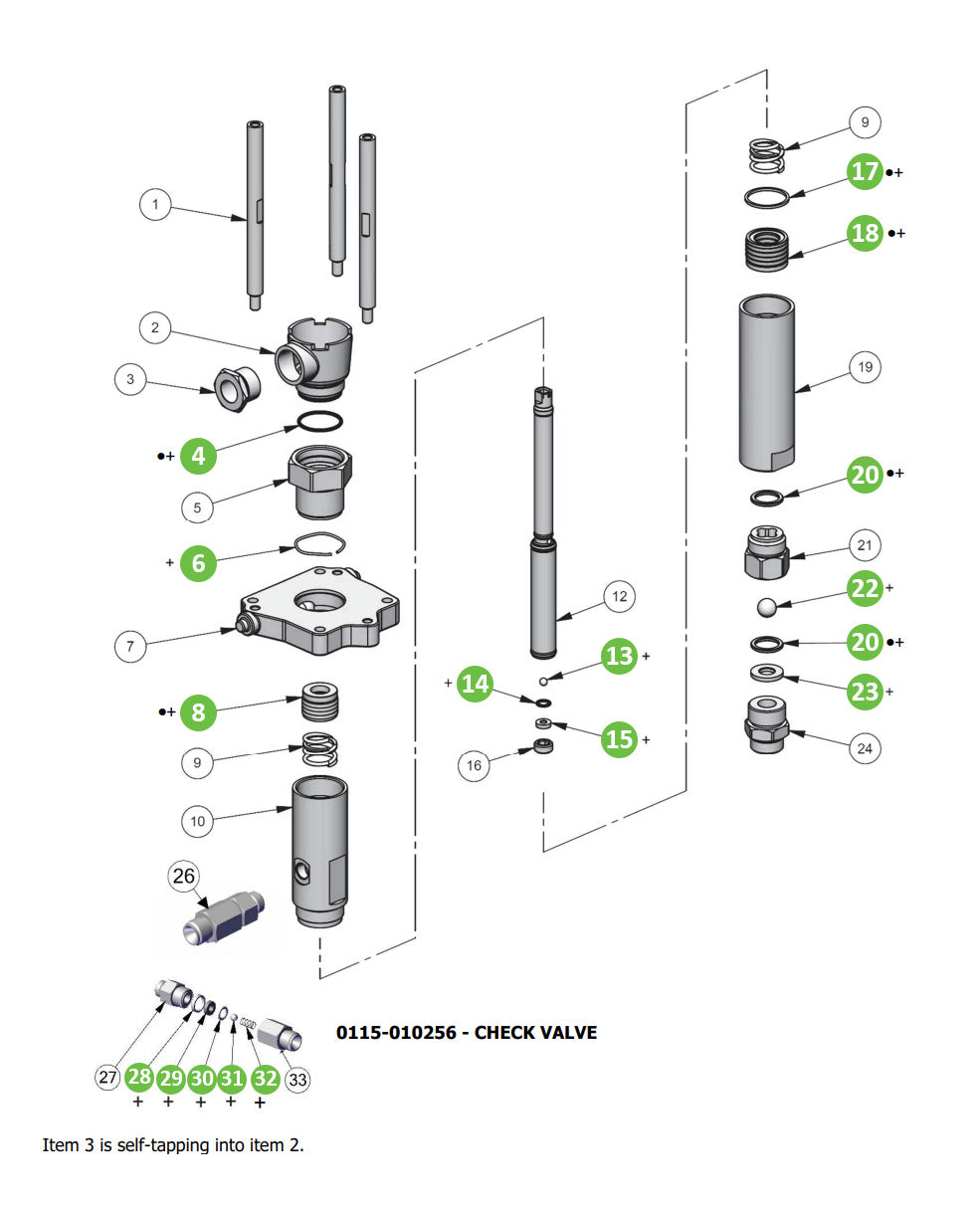 Binks 0115-010222 FX4 Repair Kit (PTFE/Leather)