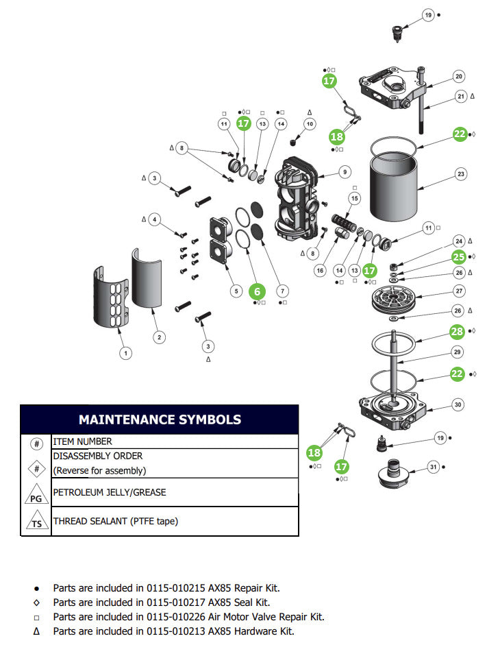 Binks 0115-010660 Main Valve Assembly