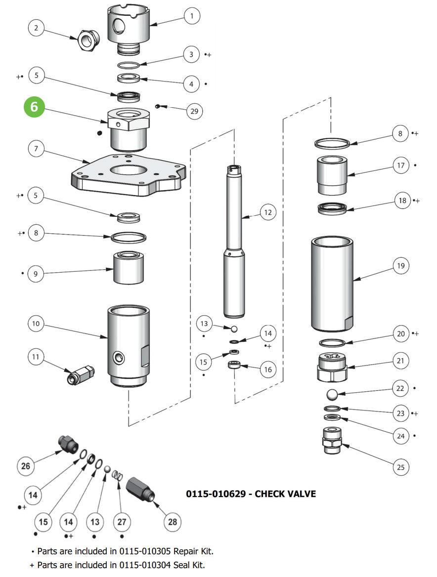 Binks 0115-010229 FX12 Upper U-Cup Retainer