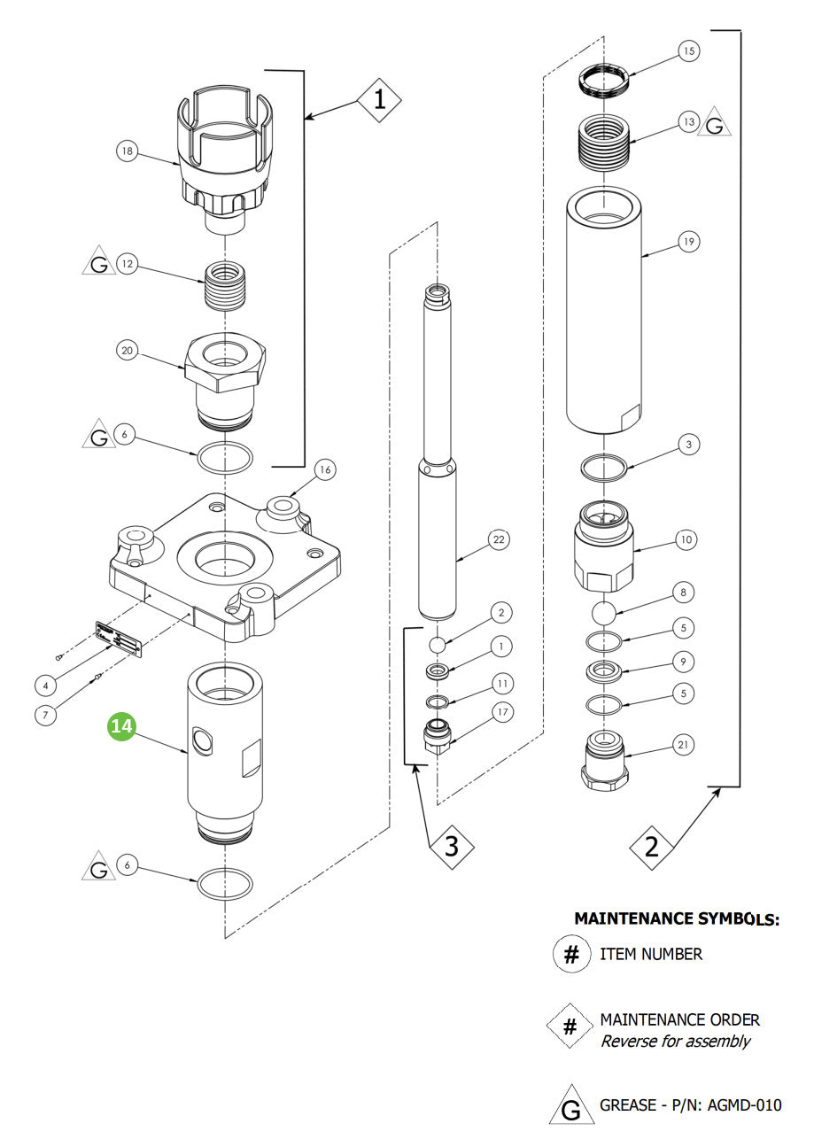 Binks 194092 Upper Pump Tube, FX115/FX122