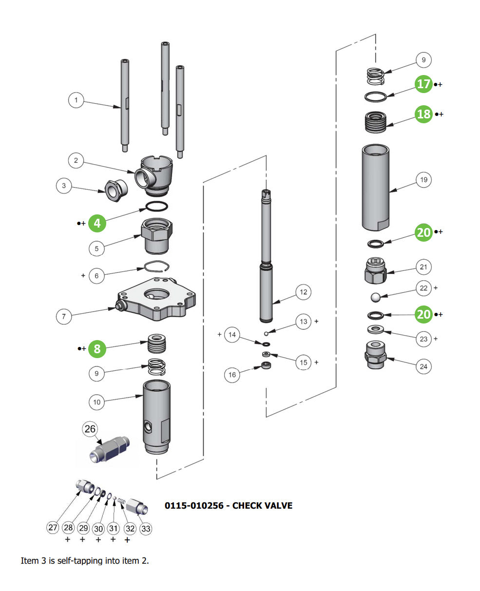 Binks 0115-010221 FX4 Seal Kit (PTFE/Leather)