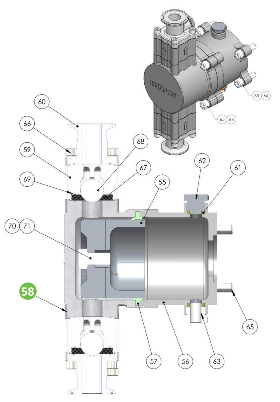 Binks 192844 Outlet Block