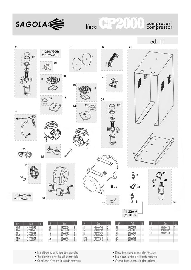 Sagola CP 2000 - Front Motor Cover - Total Finishing Supplies