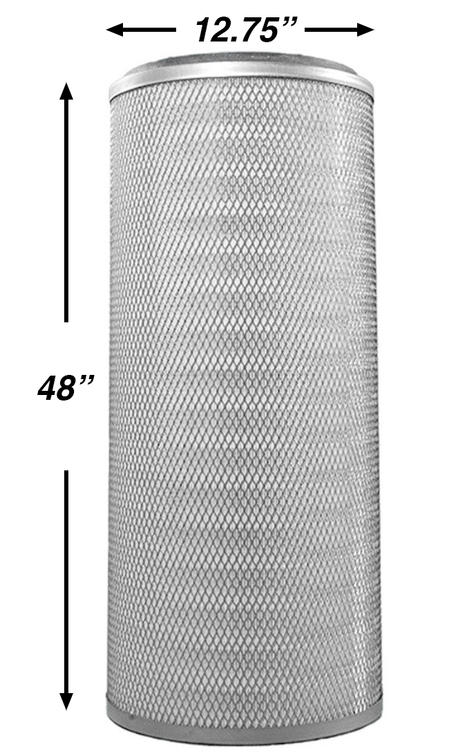 80/20 Blend Cartridge Filter 12.75" x 48" MERV 11, With Twist Lock Lugs