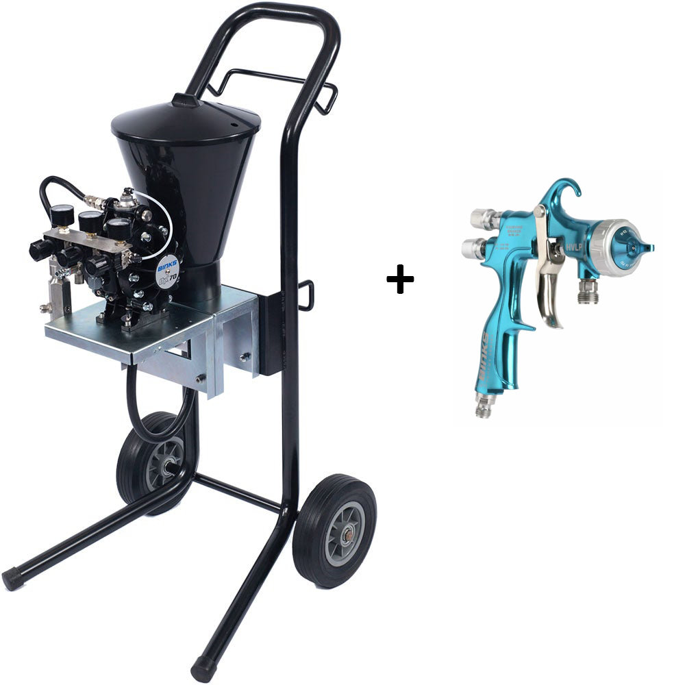 Conjuntos de pulverización ensamblados Binks DX70 que incluyen pistola pulverizadora
