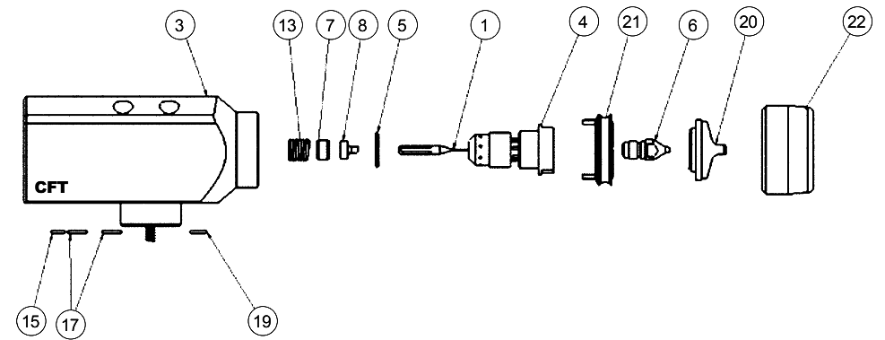 Tapa de aire Ransburg 79153-65R-1, convencional/sin purga
