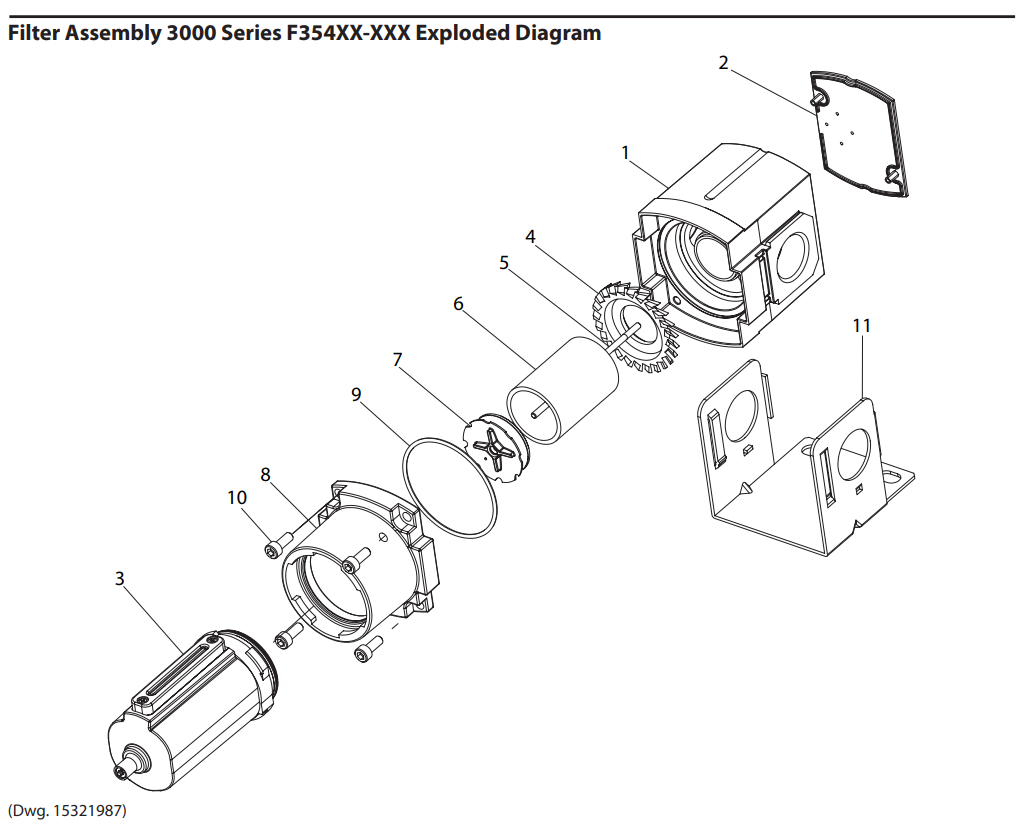 Metal Bowl w/ Sight Glass, Auto, ARO-Flo 3000 Series - Total Finishing Supplies