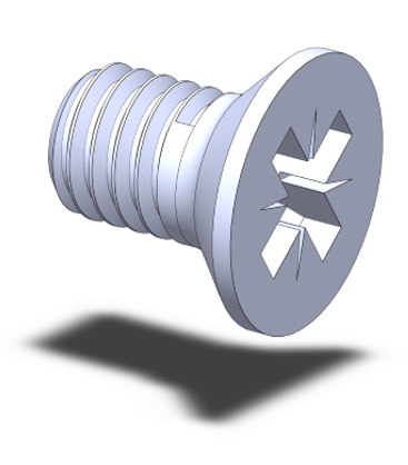 Zeus 848.852 Flat Countersunk Cross Head Screw