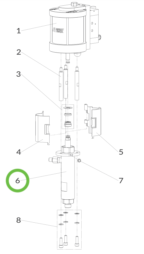 Conjunto de bomba de fluido Anest Iwata 940014A0; iCon-M233N