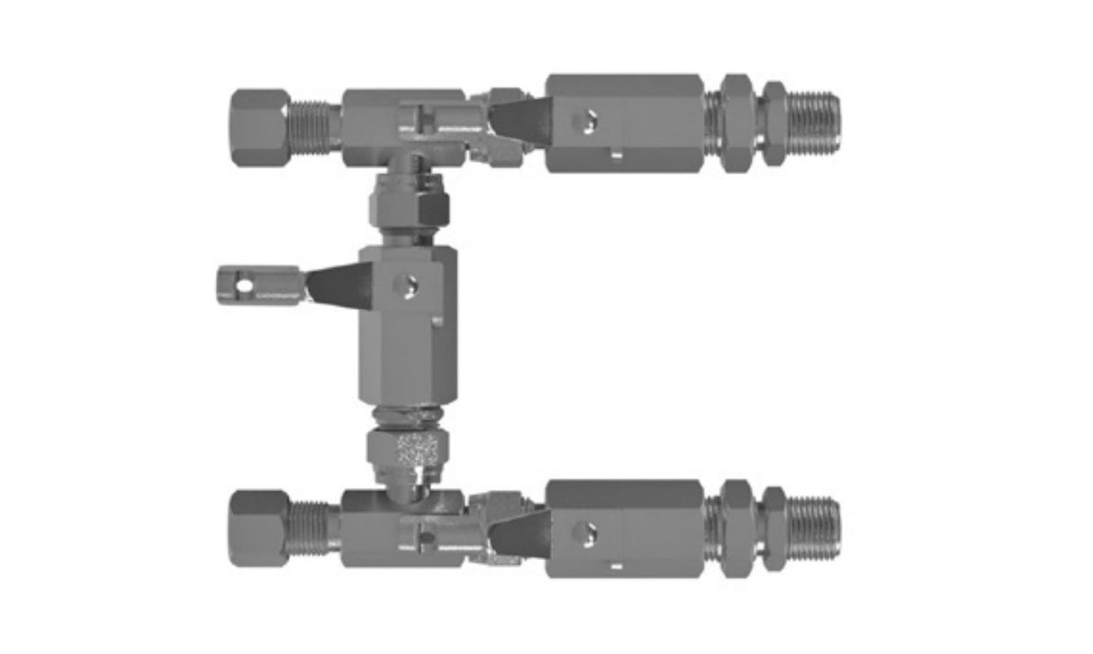 Hosco Ball Valve H Assembly, Tube Fitting x Male Straight Reverse Bulkhead