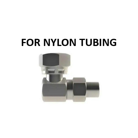 Hosco Hose and Tubing Connectors, No Spring Guard Elbow, For Nylon Tubing (Various Size Options)