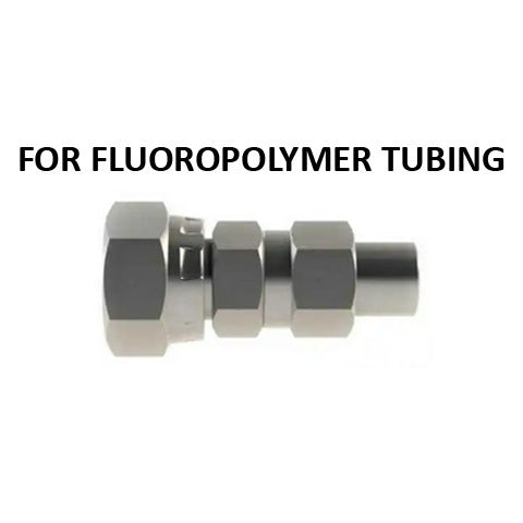 Hosco Hose and Tubing Connectors, No Spring Guard Straight, For Fluoropolymer Tubing (Various Size Options)