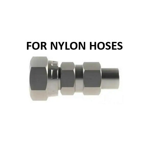 Hosco Hose and Tubing Connectors, No Spring Guard Straight, For Nylon Hoses (Various Size Options)