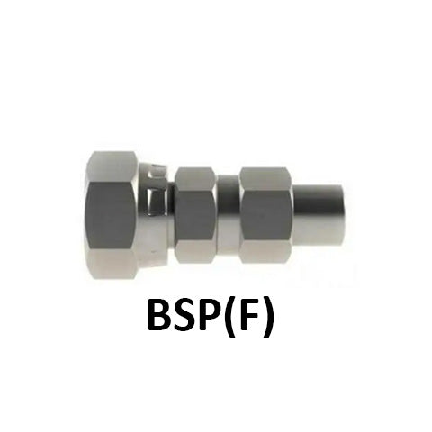 Hosco Hose and Tubing Connectors, No Spring Guard Straight, BSP(F) (Various Size Options)