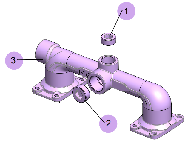 SAMOA UPXXR-HP-2AN Outlet Manifold, Aluminum