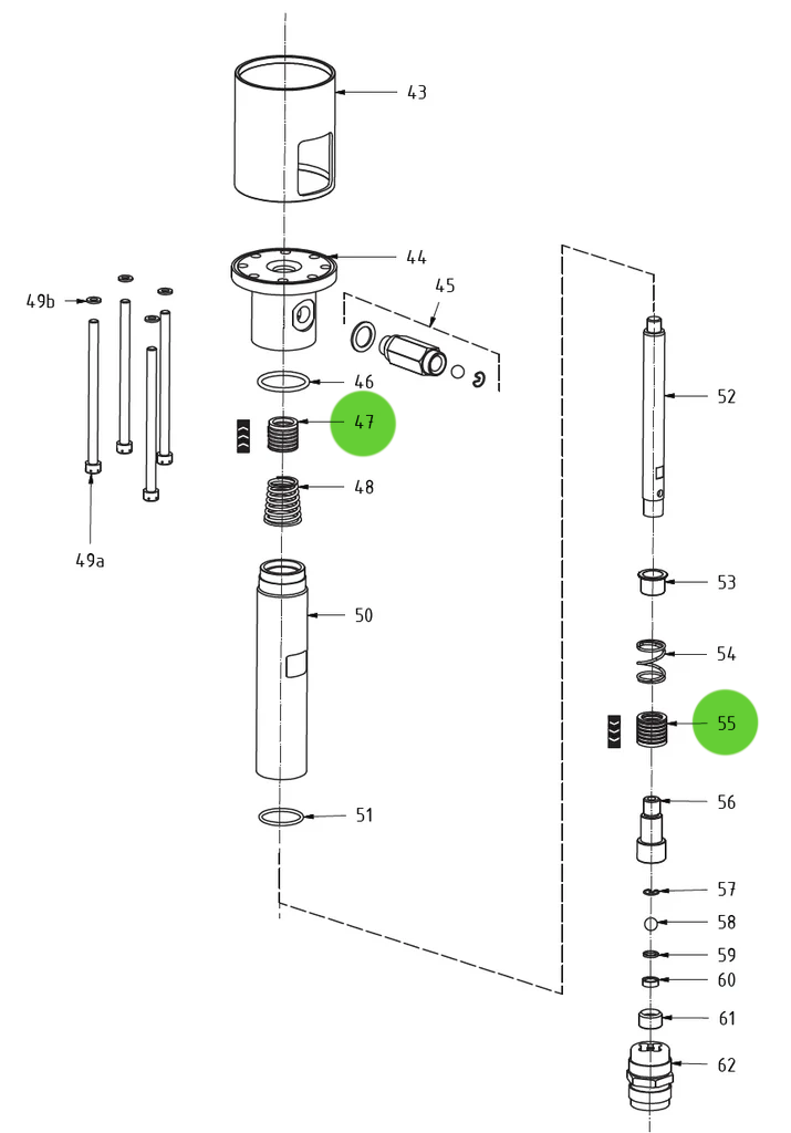 Upper And Lower Packing Kit; Medusa™ Pump