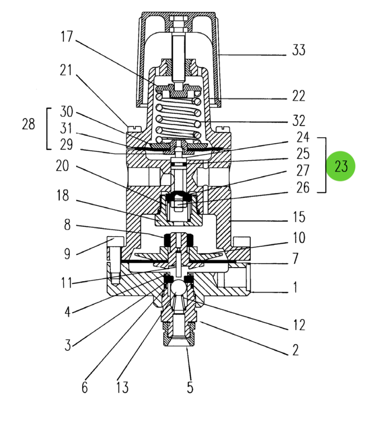 Sames® 016-180-400 Piston Assembly; Low Pressure Fluid Regulator