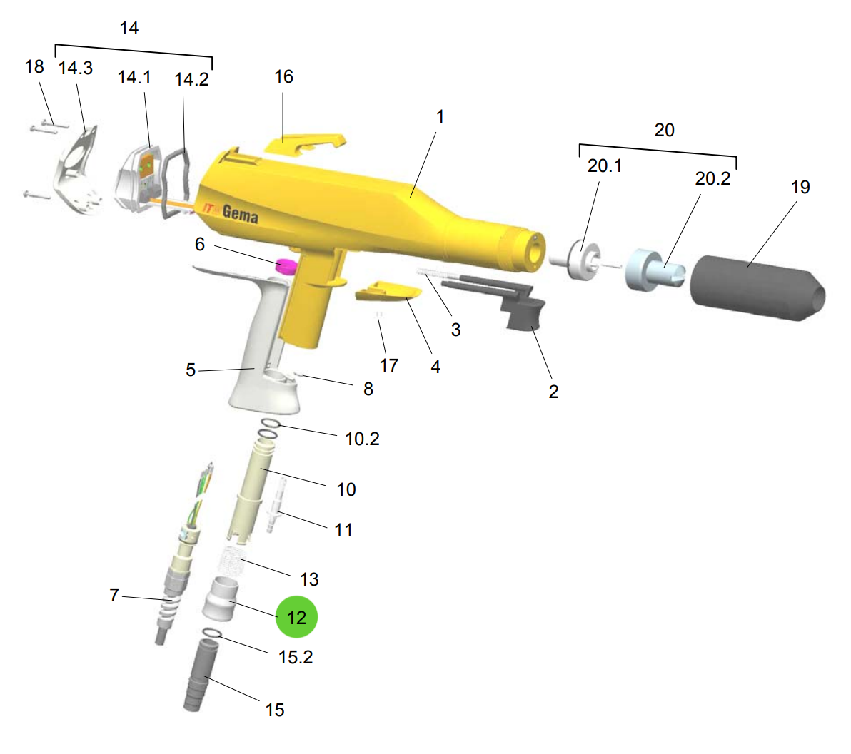Aftermarket Gema® 1000898 GM02 Clip Ring (Non-OEM)