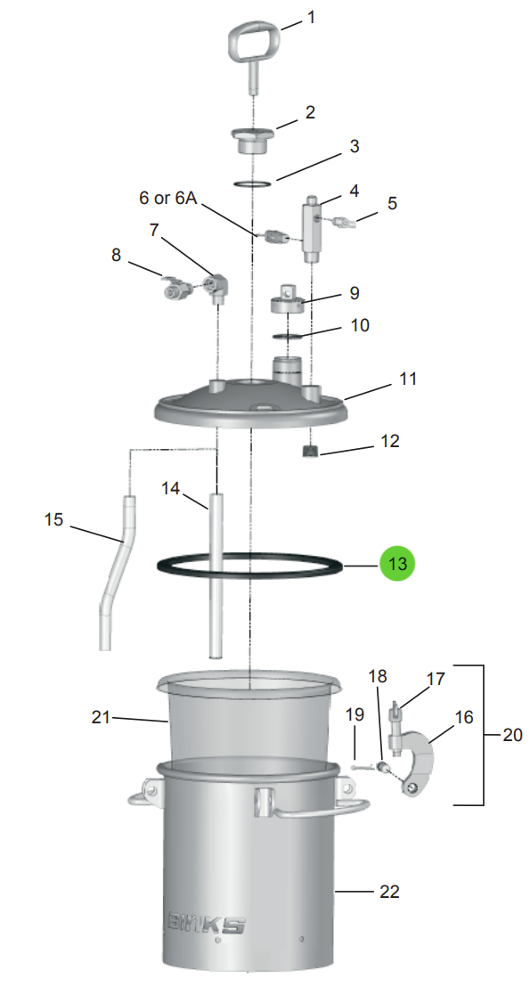 Binks QMS-80-1 Tank Gasket 2-Gal