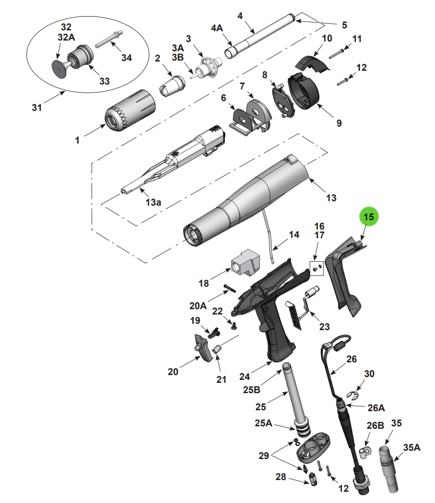Aftermarket Nordson® 1106871 Handle (Non-OEM)