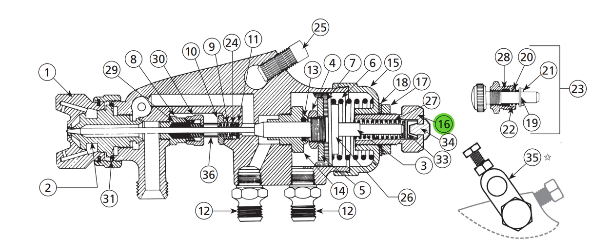 Binks 54-6003 Screw Fluid Control