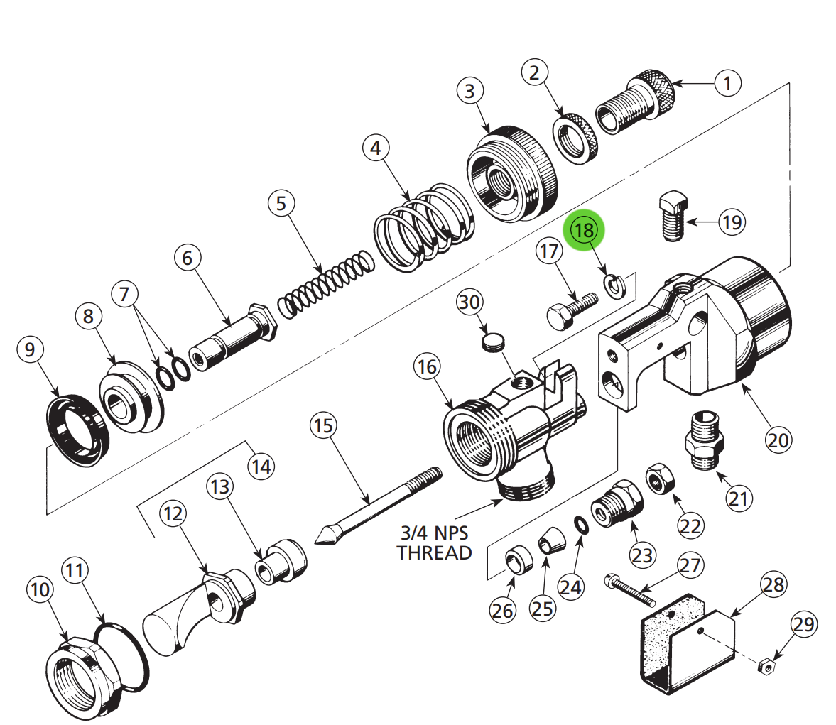 Binks 20-1041-1 Lockwasher 1/4 x 0.453 OD