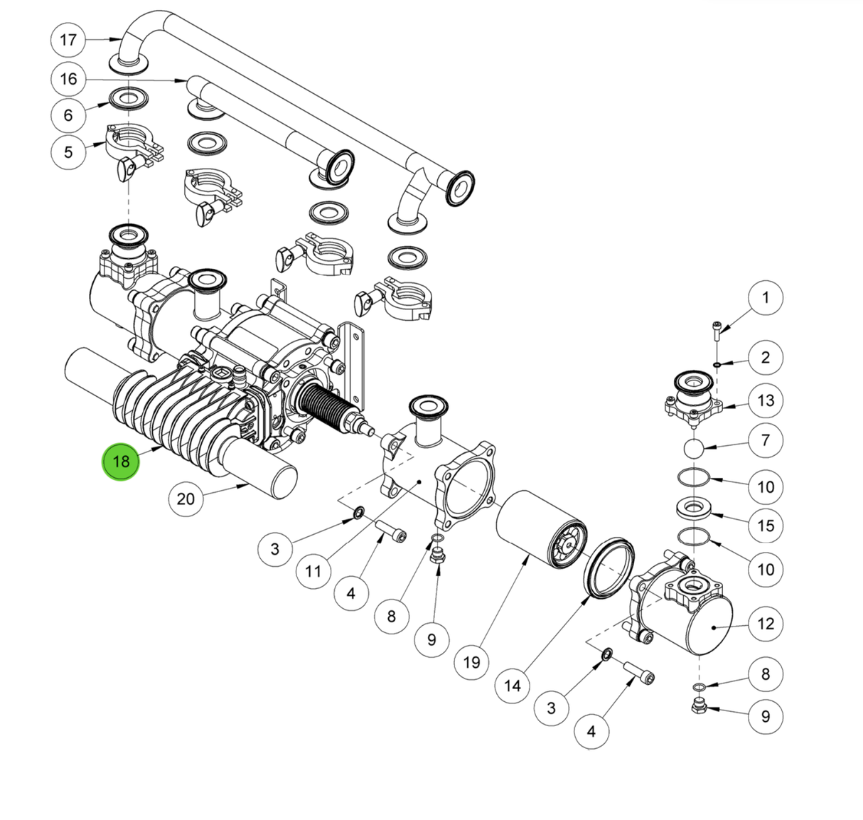 Binks 193703 Air Motor Assembly; Maple 15/3 Pump