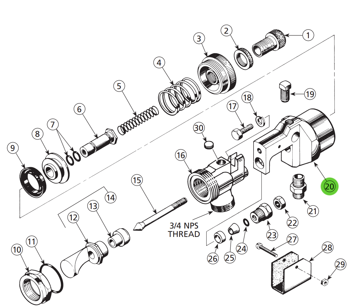 Binks 54-1194 Model 30 Gun Body