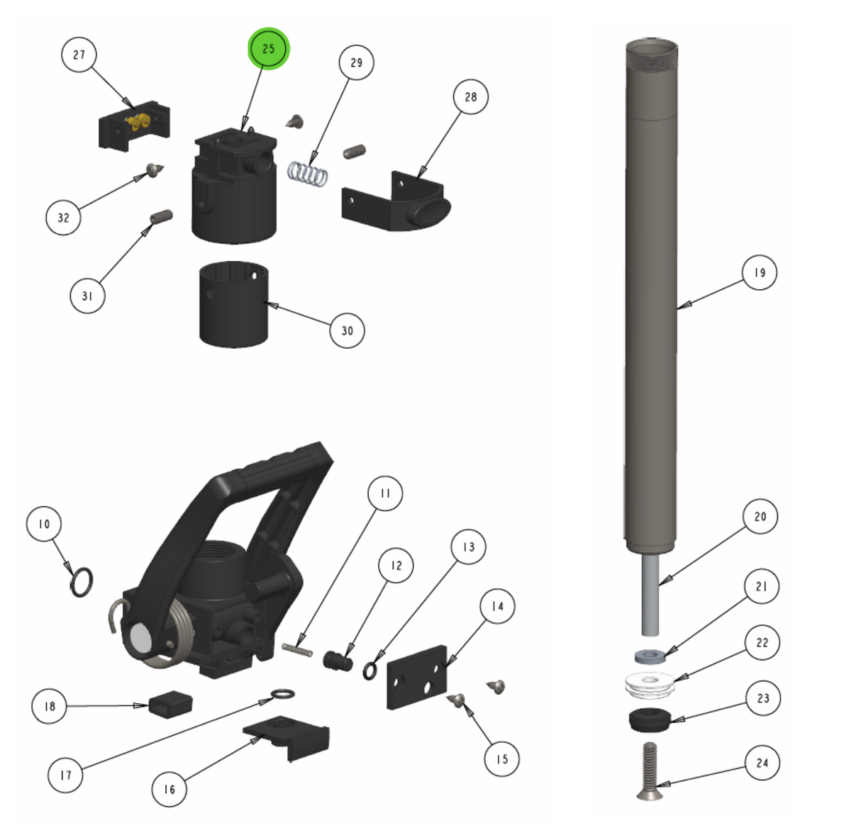Hero BL-1501 End Cap Assembly