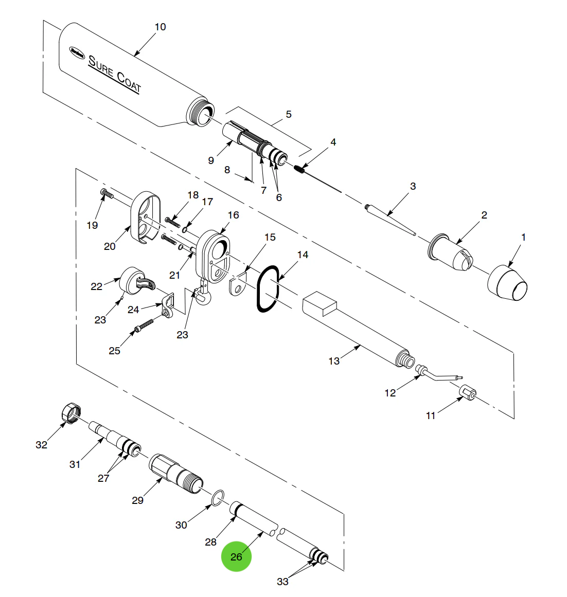 Aftermarket Nordson® 1009706 Tube, Powder Feed, 0.5in. ID, Bar Mount (Non-OEM)