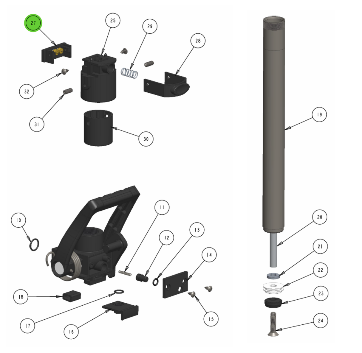 Hero BL-1505 Pin Bar Assembly